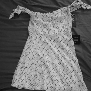 Lulus White and Black Polka Dot